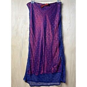 Vintage 90s Y2K Mesh Tulle Maxi SkPurple Tulle Red Layered Maxi Skirt WhismyGoth